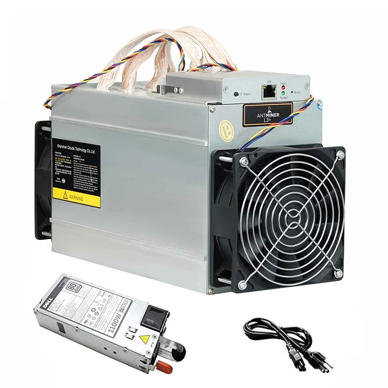 ANTMINER L3 Plus ASIC DOGE Miner L3+ 504MH/S 800W with PSU Scrypt Litecoin Miner LTC DOGE Coin Mining Rig Bitmain L3 LTC Miner