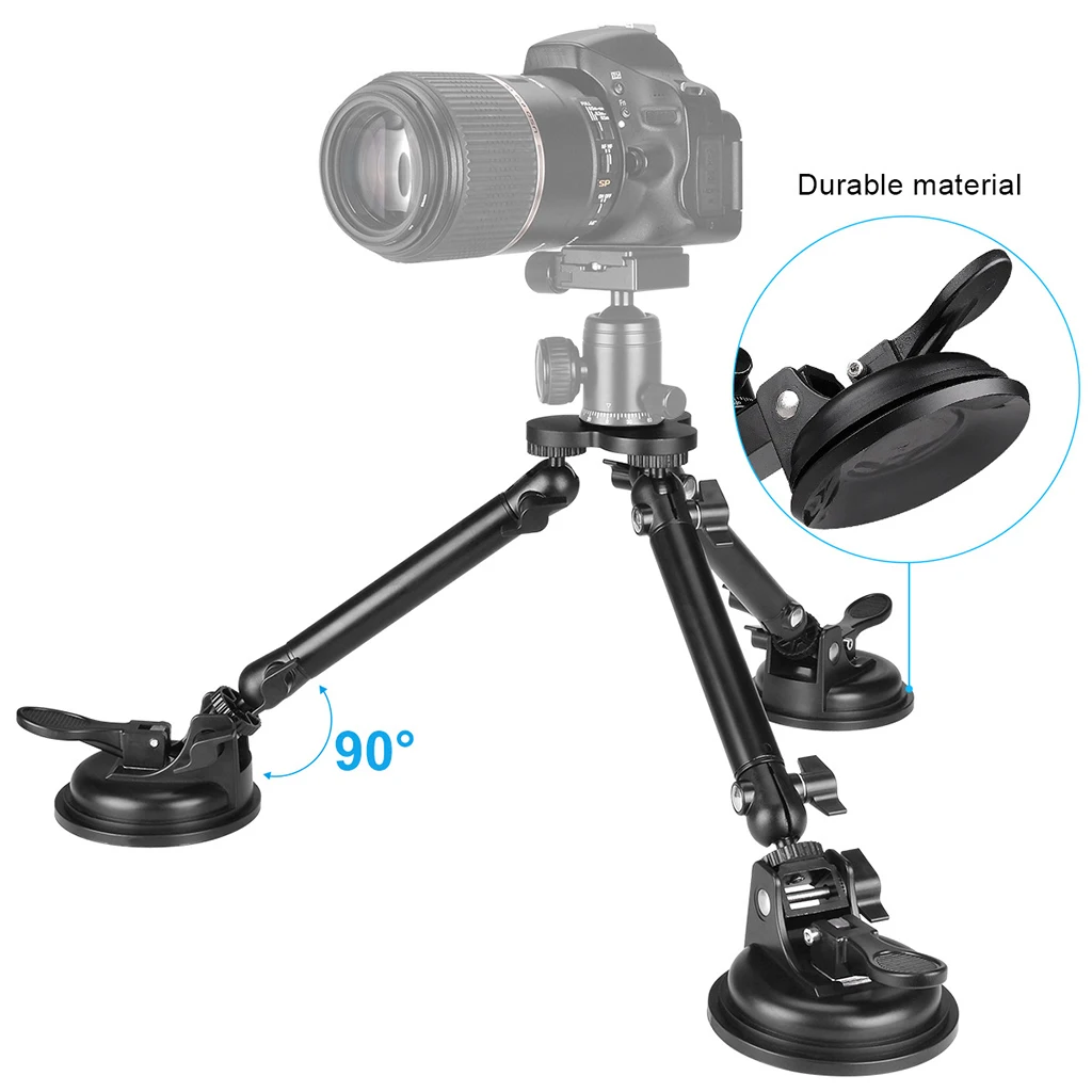 الثلاثي كوب شفاط المكنسة الكهربائية الثقيلة 50 كجم تحميل كاميرا حامل ثلاثي القوائم جبل لكانون نيكون SLR العارض فيديو مثبت أفقي