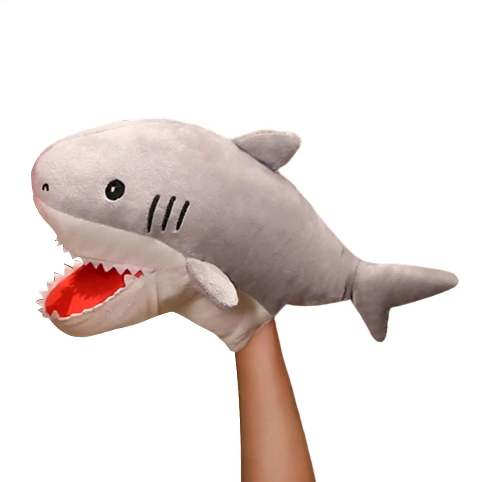 Shark Puppet Hand 11.81 Inch Cute Plush Toy With Moveable Mouth Shark Animal Hand Puppets For Birthday Parties Christmas