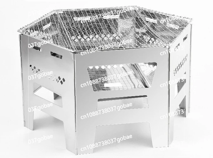 

Wood stove Outdoor folding barbecue grill Stainless steel home camping