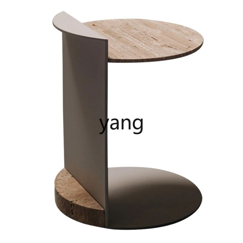 

Yjq Modern Minimalist Marble Side Table Light Luxury Living Room Sofa Leisure Cave Stone Side Table Small Coffee Table