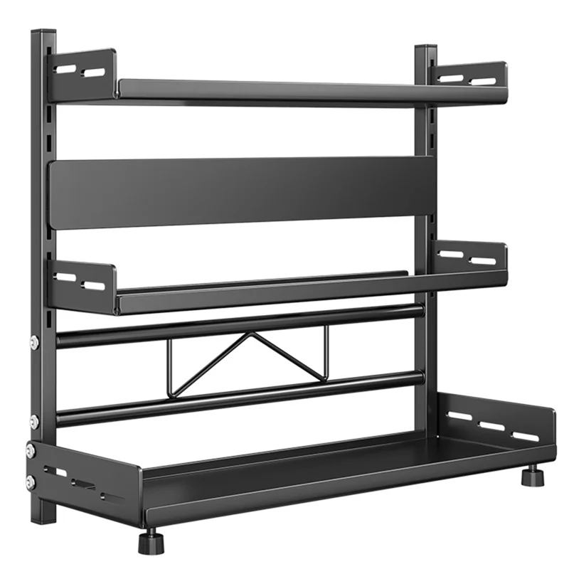 

A88E-Household Cabinet Spice Rack Organizer, Multilevel Kitchen Countertop Condiment And Storage Rack
