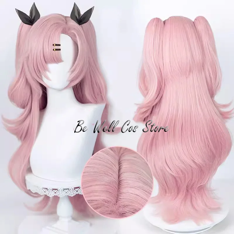 Nicole Demara Cosplay Pruik Oorbellen Hoofddeksels Ketting Zenless Zone Nul Roze Lang Haar Vrouwen Mannen Halloween Outfit Rollenspel Prop