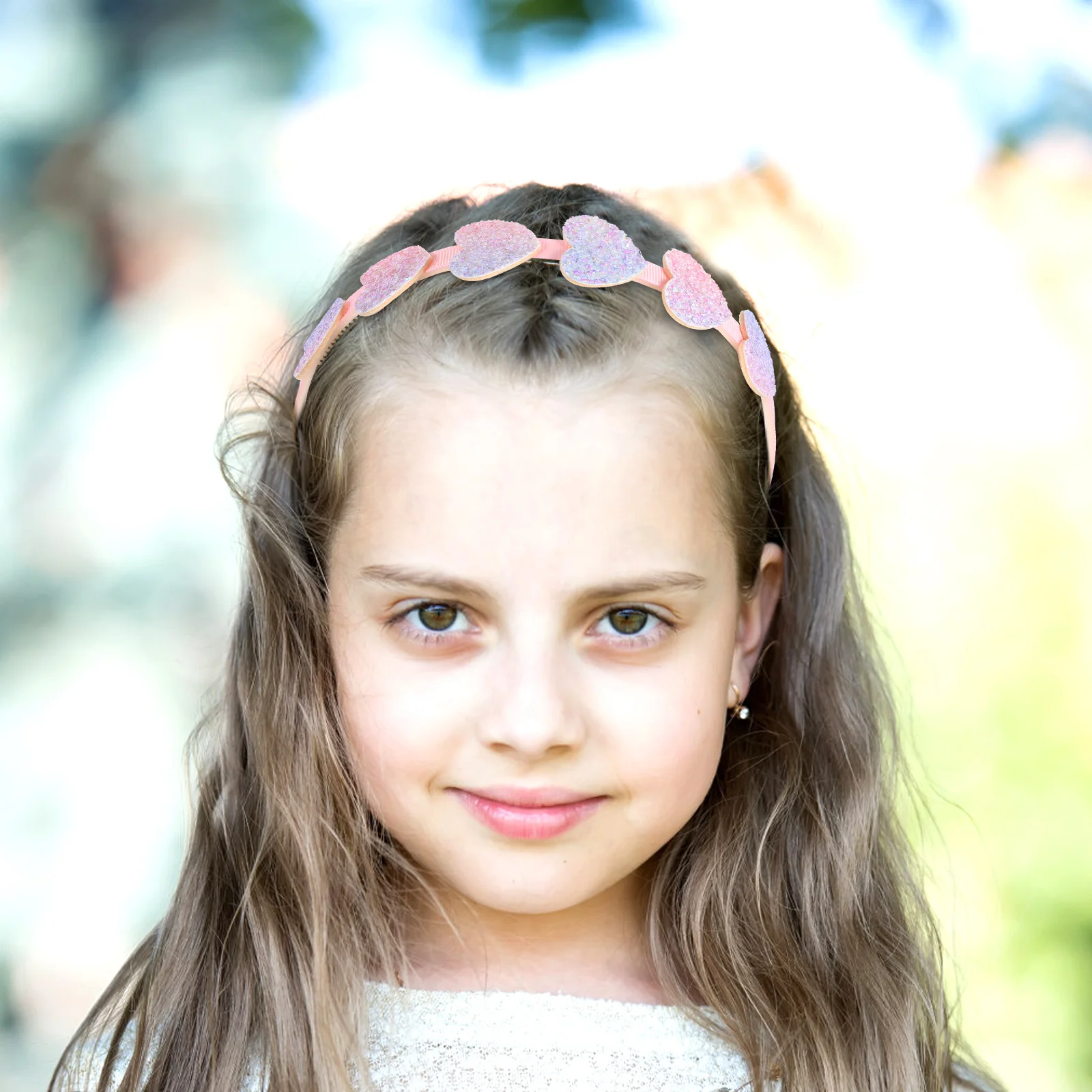 

6pcs Headband Set Girls Hair Accessories Toddler Bows Glitter Comfortable Wear Resistant Plastic Cloth Material Suitable