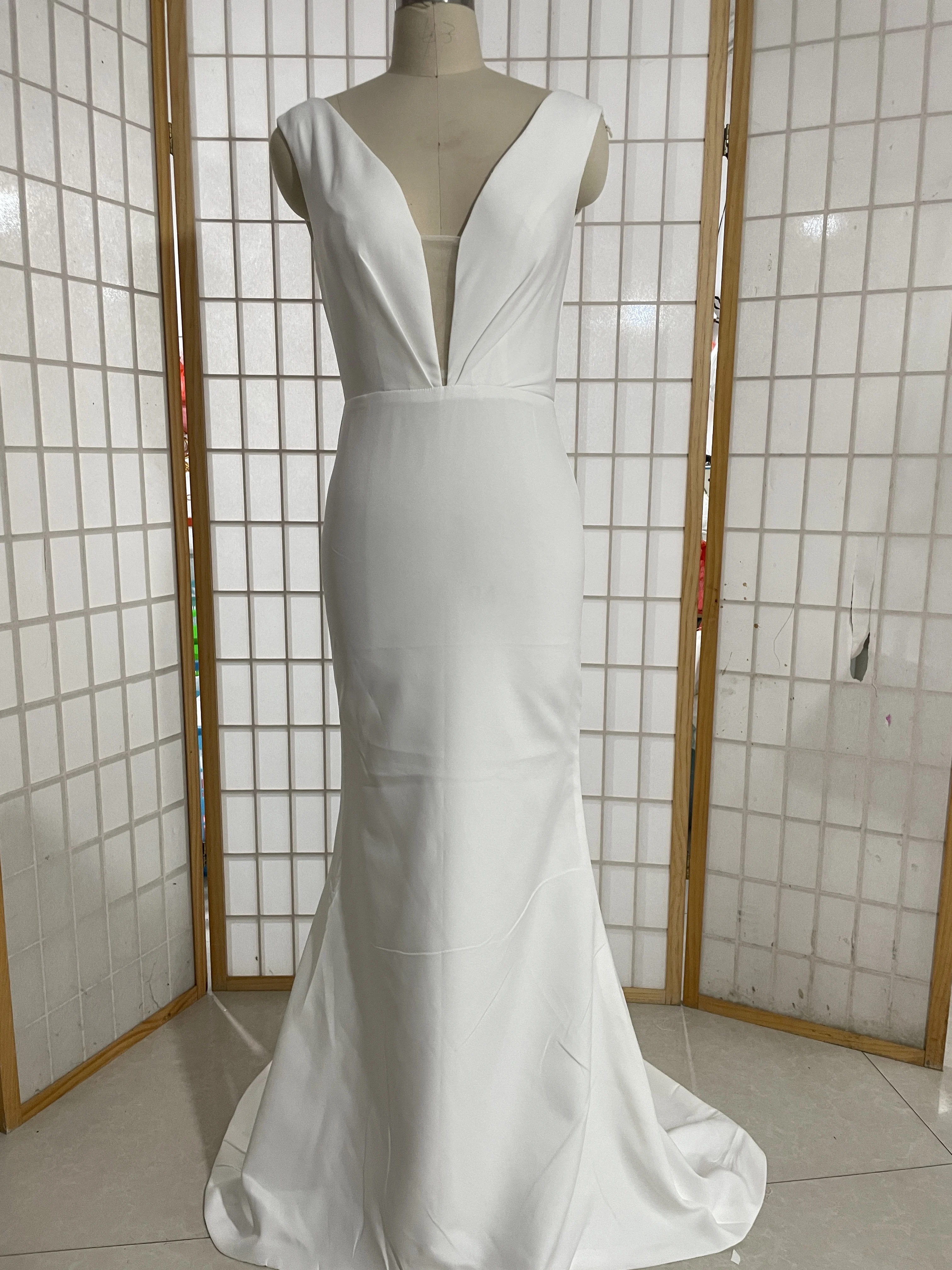 French Lace Light Wedding Dress Bride Simple Niche Tube Top Forest Style Retro Going Out Yarn Super Fairy Tail Welcome Dress