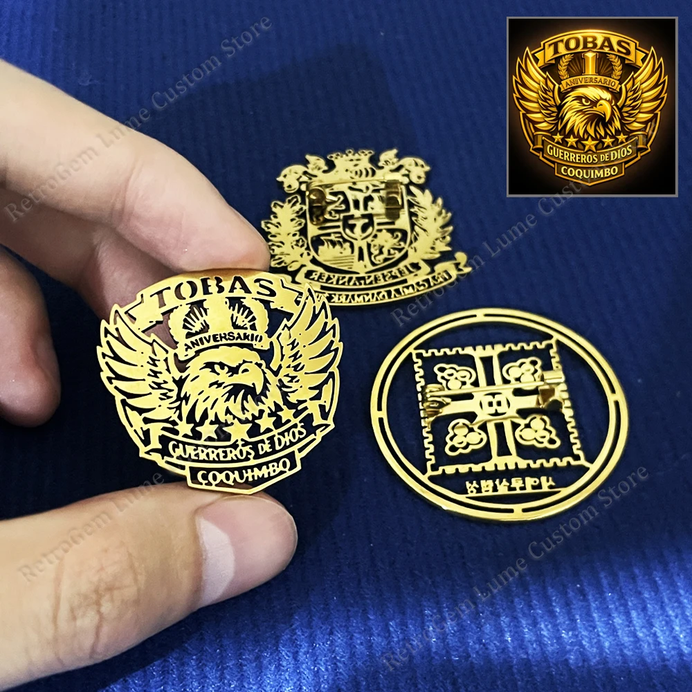 Stainless Steel Logo Image Custom Brooch Personalized Company logo Custom Brooch Party Gifts New Gifts Jewelry Accessories