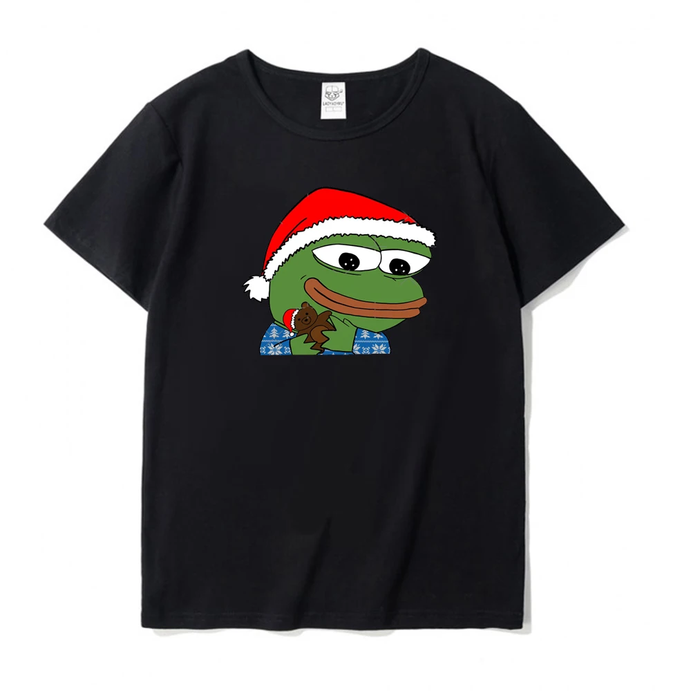 Christmas Pepe T-Shirt Funny Men's T-shirt Graphic T Shirts Offensive Clothing Harajuku New Funny Tops Hip-hop Summer Shorts