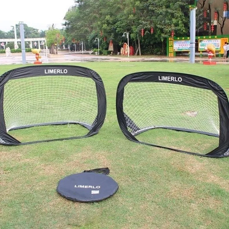 High-quality pop-up football goal for outdoor/indoor training Portable football goal folding design