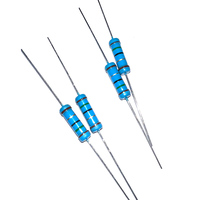 20pcs 2W Metal Film Resistor 1R5 15R 150R 1K5 15K 150K 1.5 15 150 Ohm R K Five-Color Ring Resistance 0.1R-10M Accuracy 1%