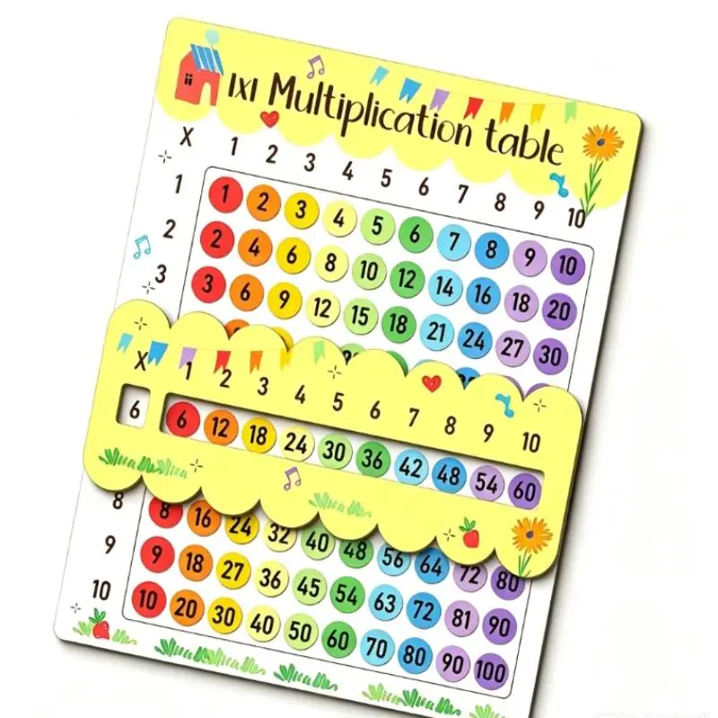 Wooden Multiplication Board Montessori Math Toy Durable Solid Wood Educational Counting Toy for Kids 4-10 Years Learning