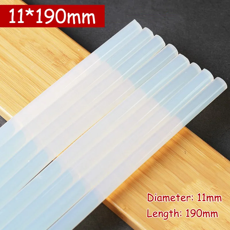 

1-10pcs 11mm x 190mm Hot Melt Glue Stick Adhesive Translucent Strong Viscosity Rods for Glue Gun Home DIY Industrial Repair