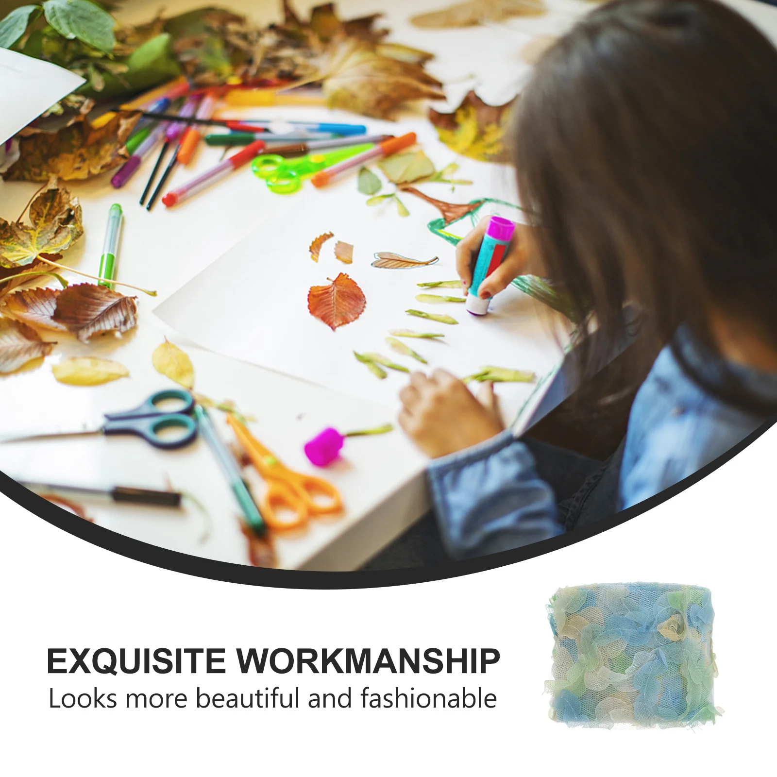 

Rose Floral Gauze Ribbon Premium Polyester Silk DIY Bow Making Material Lightweight Durable Crafts Hair Accessories Headwear