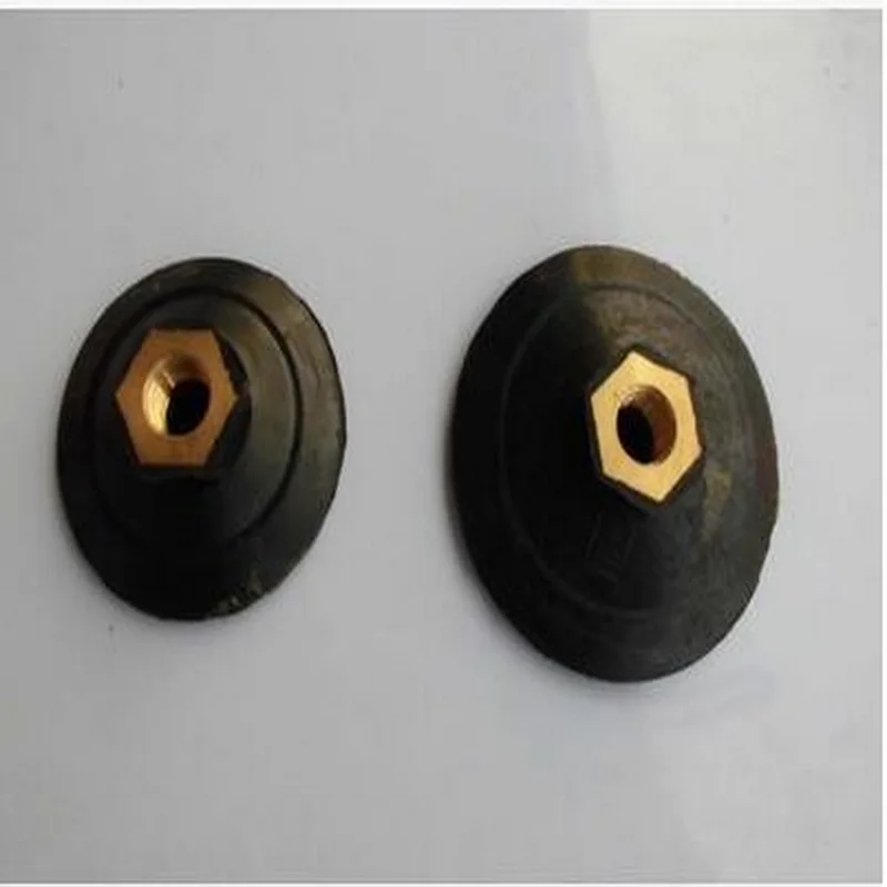 2pcs Self Adhere Rubber Made With Copper Connector 100*m14mm Chuck For Polishing Pad For Mansory Polishing