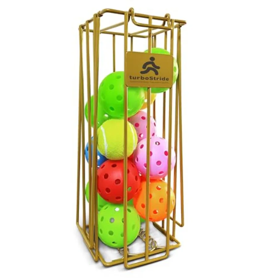 

Tennis and Pickleball Hopper Basket Portable Ball Collector for Easy Ball Pickup Available in Foldable or Wheeled Options Non-F