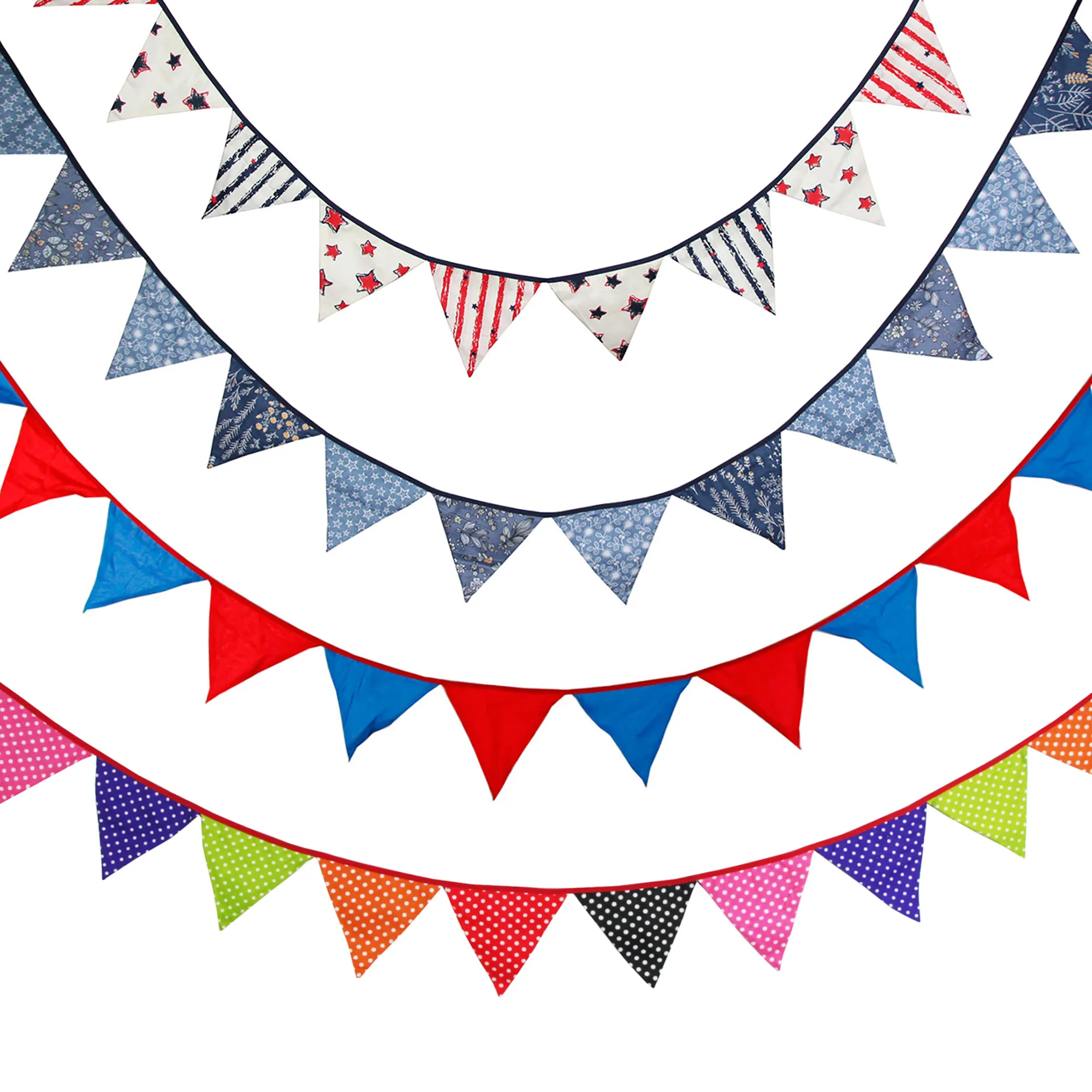 Wyprzedaż 3.2M Vintage, w kwiaty trznadel 12 proporczyki flagi urodziny dekoracje weselne Banner Baby Shower Carnival Garland