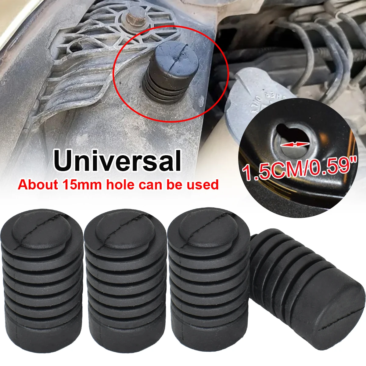 2pcs Universal Car Bonnet Hood Trunk Tailgate Rubber Buffer Door Engine Cover Shockproof Cushion Pad Bands Pier Shock Stop Block