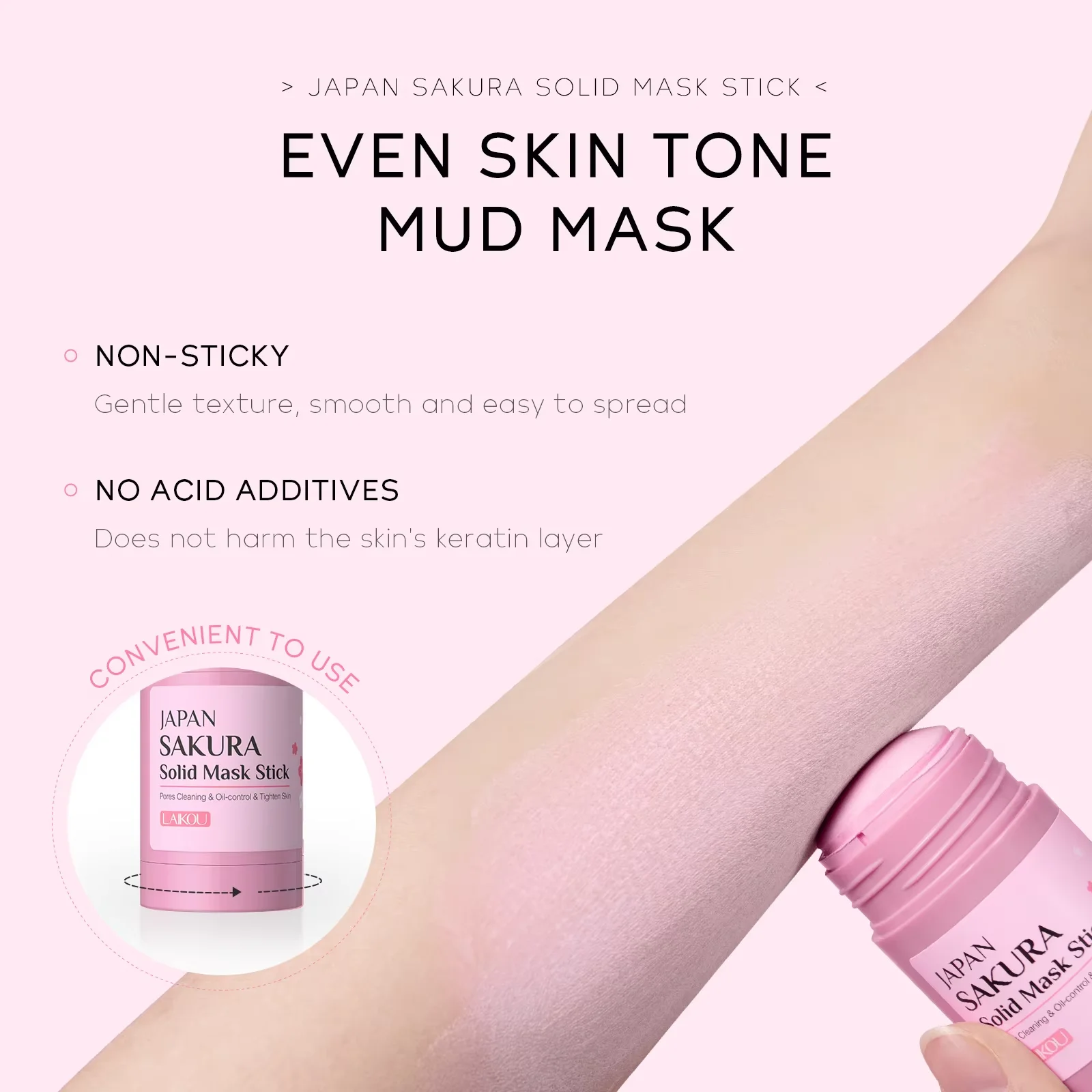 Sakura Verwijderen Mee-eters Acne Modder Masker Krimpen Poriën Verdrijven Puistje Diepe Reiniging Olie-Controle Exfoliërende Hydraterende Huidverzorging