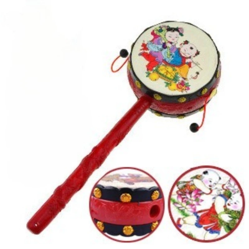 Babyspeelgoed Rammelaar Drum Muzikale Shaker Baby-pasgeboren speelgoed met bel Vroege onderwijstraining Cadeau voor kinderen