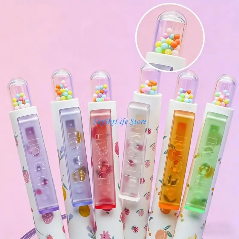 

E65E 12 шт./лот, гелевая ручка с щелчком, 0,5 мм, темные чернила, быстросохнущая технология, офисные инструменты