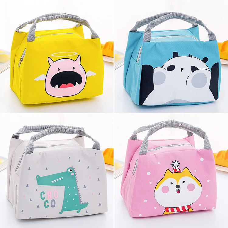 Сумки Cute Cartoon Lunch Bag for Children Thermal Insulation Kids Handbag Outdoor Picnic Lunch Box Portable Food Storage Bags