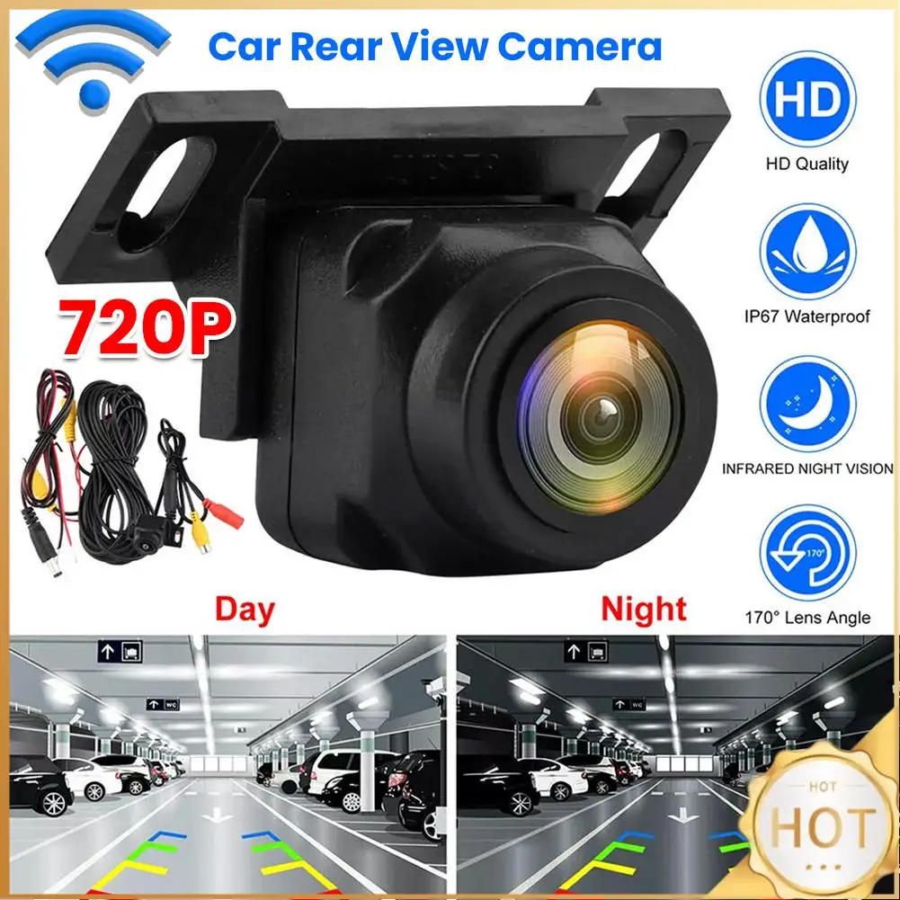 

720P AHD Car Rear View Camera 170 Degree Lens Night Vision Parking Reverse Camera CVBS Parking Assistance Camera HD Color Image