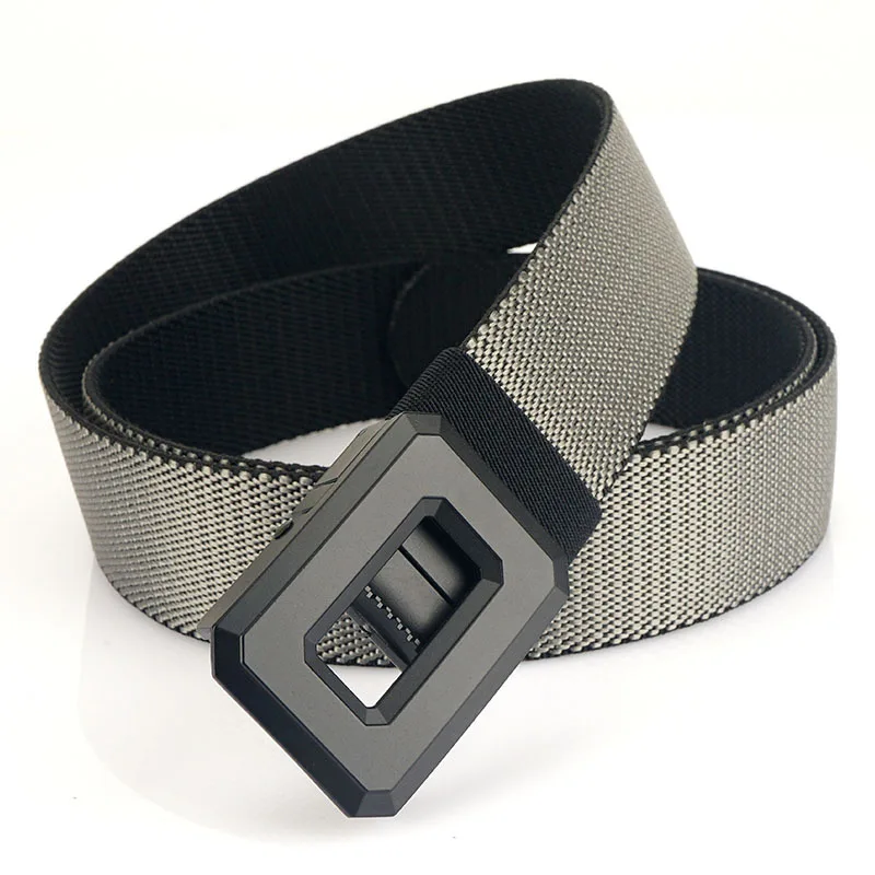 New Transparent Rotating Buckle Double-Sided Reusable Polyester Casual Elastic Waistband