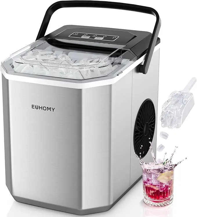 Machine à glaçons argent 15kg/24h glace concassée et pépite 6 Min dispositif de Table autonettoyant 120W