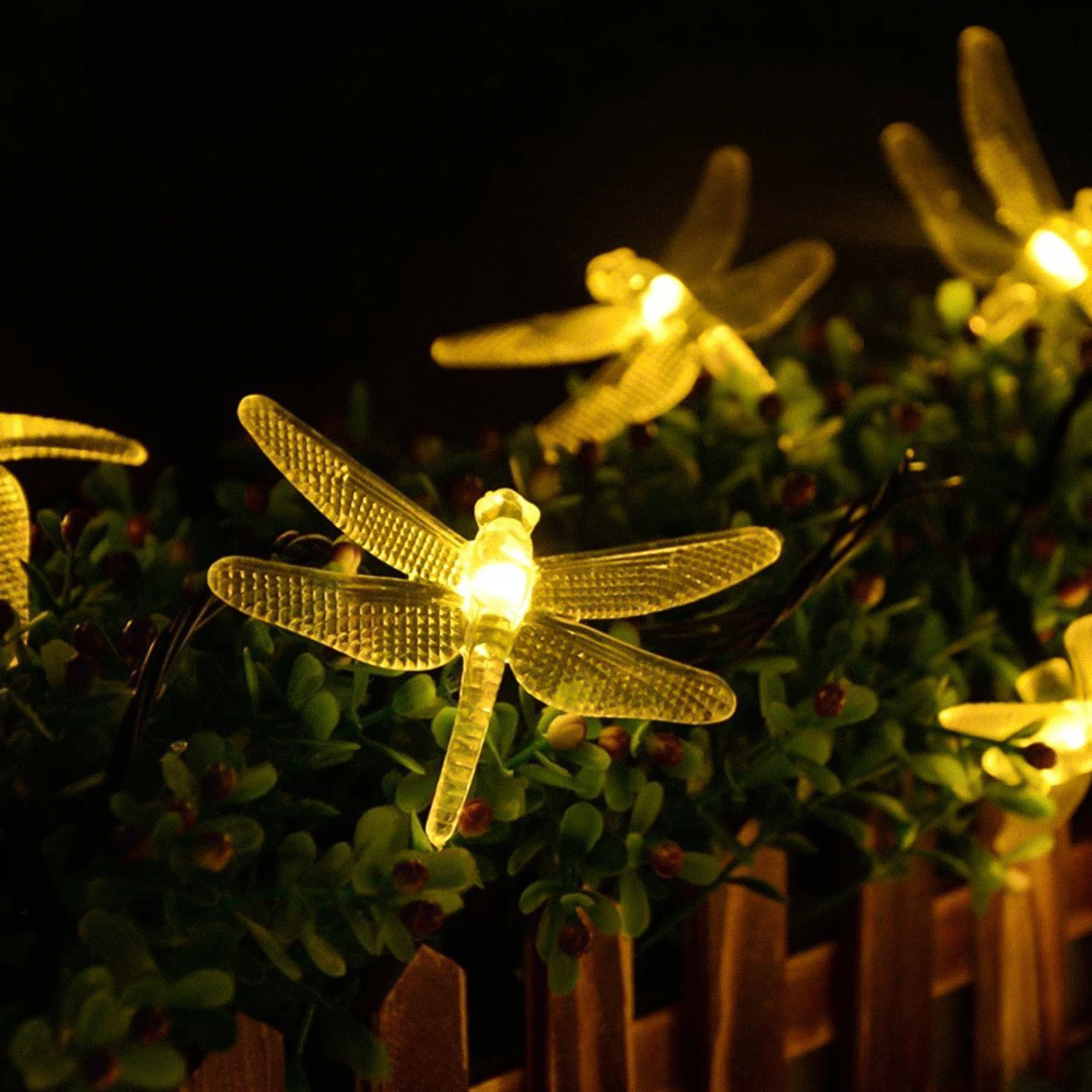 

Solar String Lights Dragonfly Lamps Waterproof Outdoor Garden Patio Warm White LED Fairy Lighting Decoration LED String Lights
