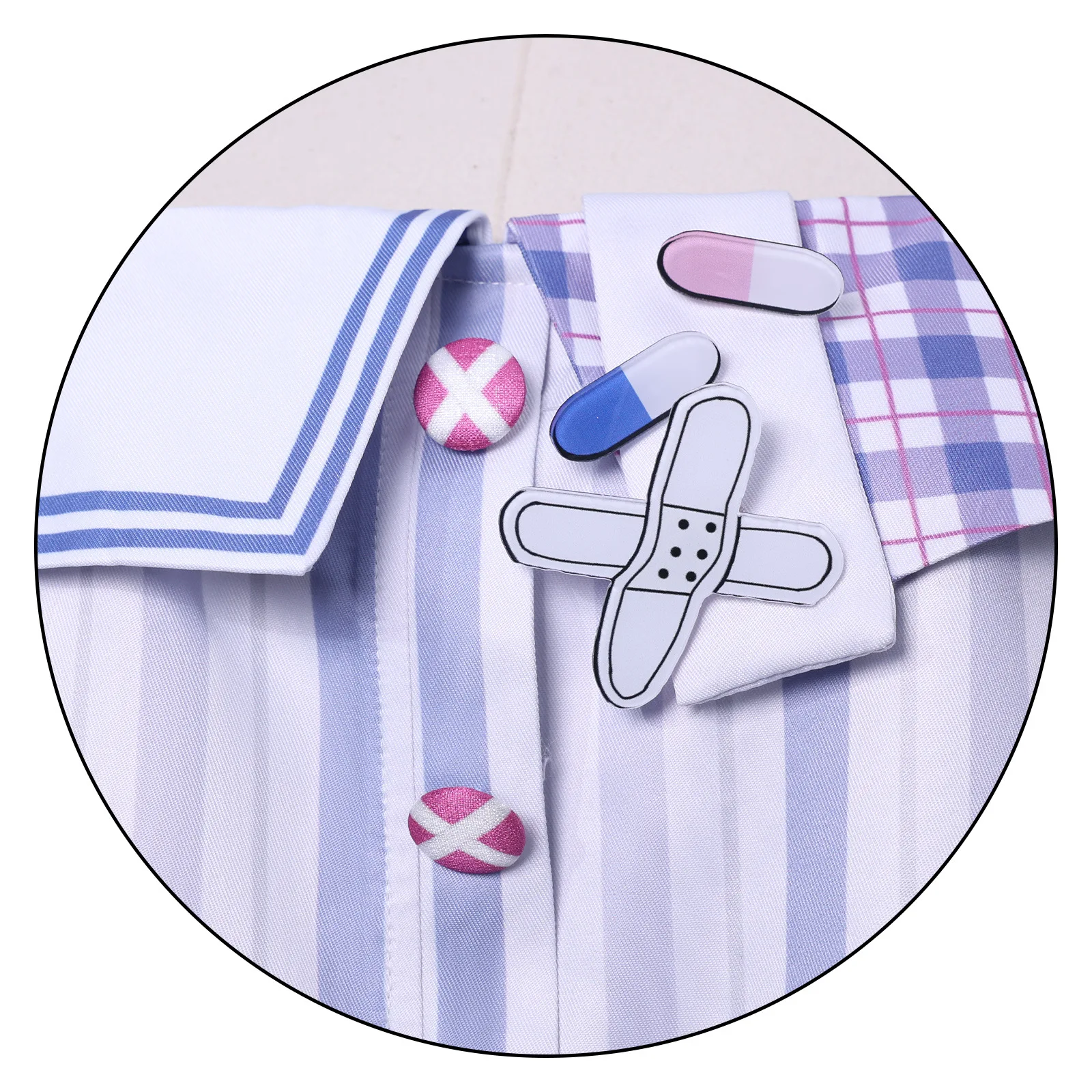 Game Infinity Nikki Cosplay Costume Long Sleeves Off Shoulder Stripe Dress Uniform Full Set Woman Sexy Kawaii Halloween Suit view 6