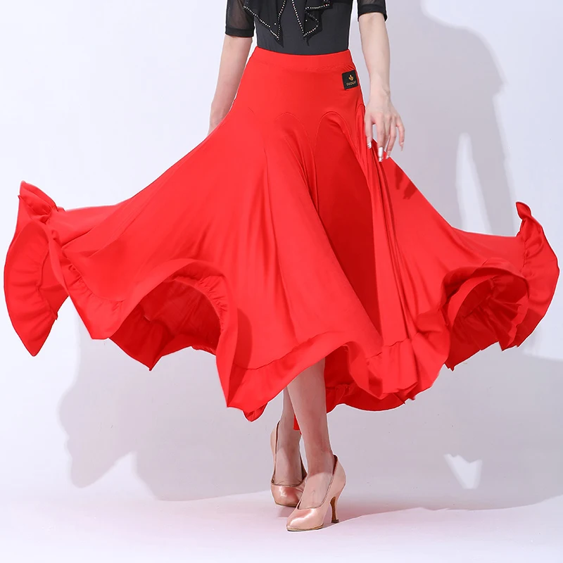 Ballroom Dance Dress for Women Competition Large Swing Skirt Flamenco Dress Spanish Dance Gypsy Skirt Waltz Stage Costumes XH556