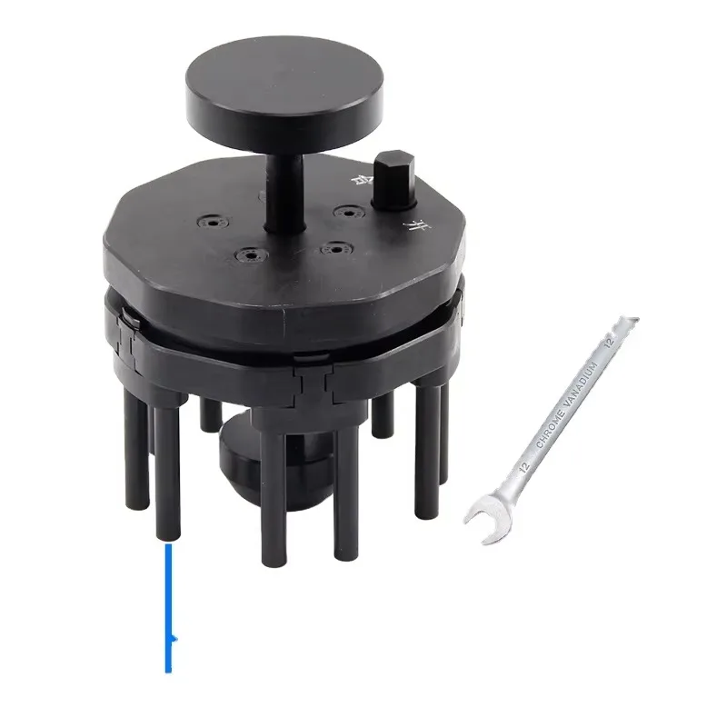 Adjustable universal piston ring mounting and fastening tool for large vehicles 55-105 mm