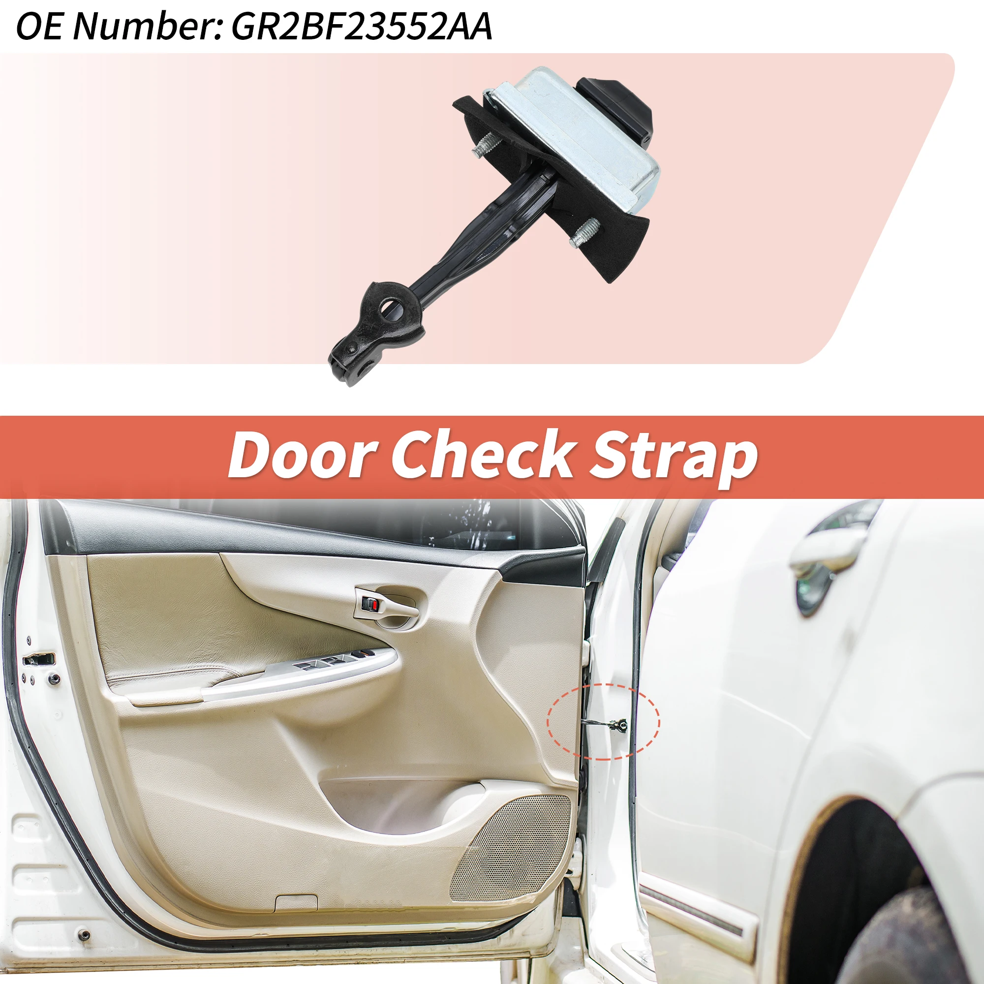 

Ограничитель открывания двери UXCELL No.GR2BF23552AA, передний левый/передний правый, для Ford Taurus 15-19