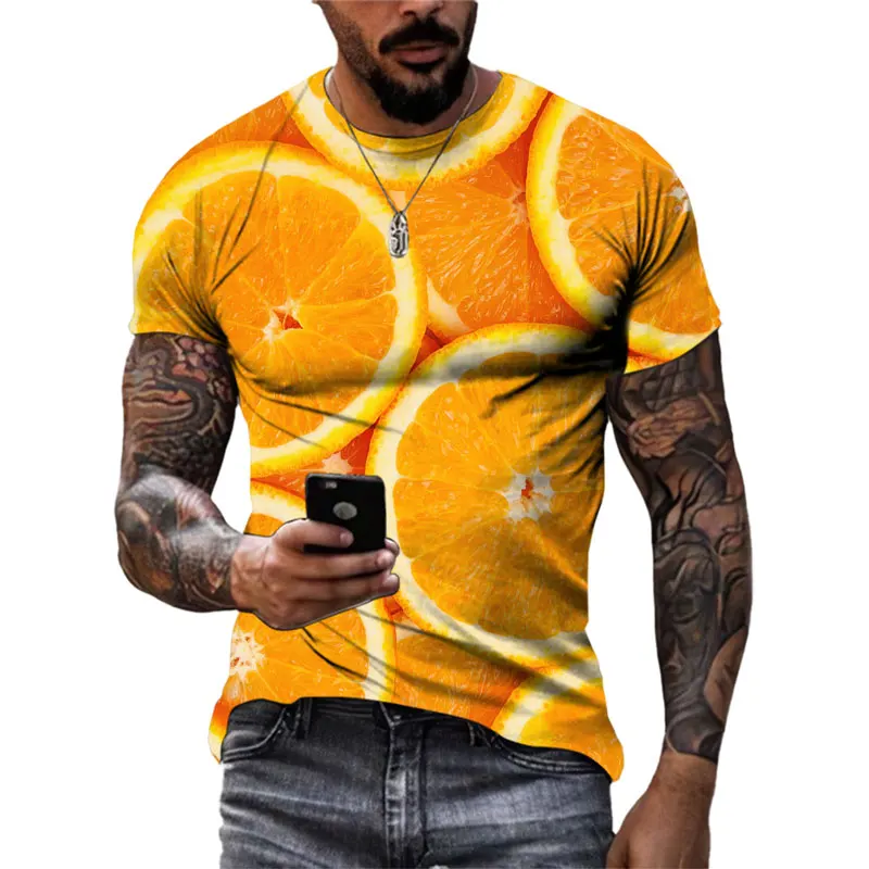 Summer New Funny Vegetables and Fruits graphic t shirts Men Fashion Originality Personality 3D Printed Short Sleeve Tees Tops