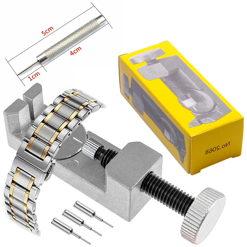 

Watch Band Strap Link Pin Remover Repair Sizing Tool Kit with Pack of 3 Extra Punch Pins Replacement Remover Spring Bar Set