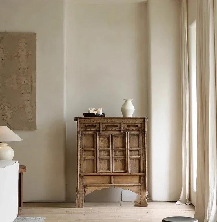 

Антикварный обеденный боковой шкафчик ваби-саби ветровой декоративный шкаф Классическая мебель Мин и Цин