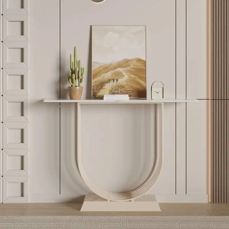 French Aesthetic Console Tables Elegant Marble Top Luxury Slim Console Table Minimalist Glamour Muebles De Sala Furnitures