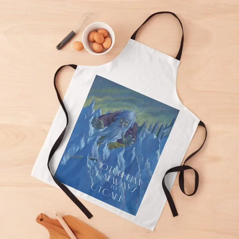 

Travel Poster to Giant's Realm Apron for home useful pieces Cleaning Products For Home Kitchen Front Ladies Apron