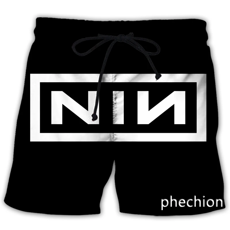 Мужские/женские шорты phechion in Nine Inch Nails Band, повседневные шорты с 3D принтом, уличная одежда, мужские свободные спортивные шорты L147