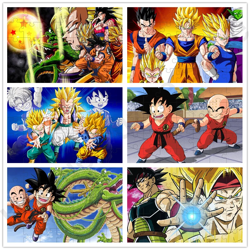 Rompecabezas de Dragon Ball Anime para niños y adultos, rompecabezas de descompresión de 35/300/500/1000 piezas, regalo educativo