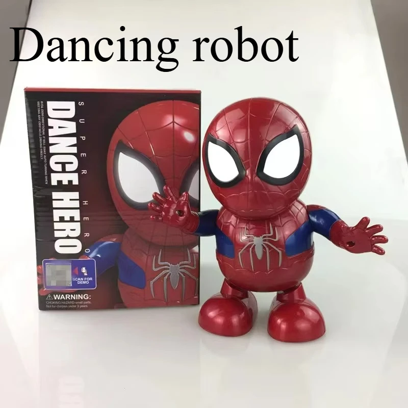 Комиксы Marvel, Мстители, танцующий робот, Железный человек, Человек-паук, Халк, Танос, Райансон, музыкальное освещение, электрический робот, детские игрушки