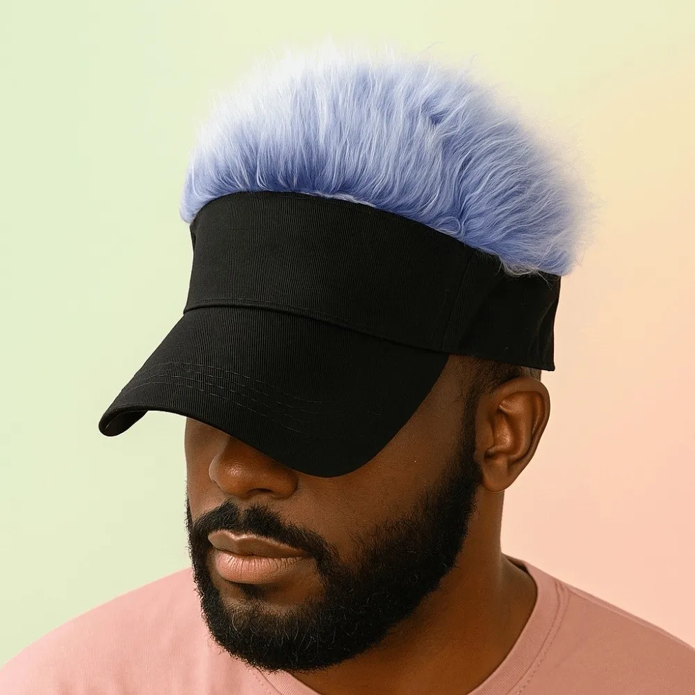 

Creative Multicolor Wig Hat UV Protection Lightweight Hairpiece Baseball Cap Punk Hip Pop Men's Sunshade Cap Cosplay