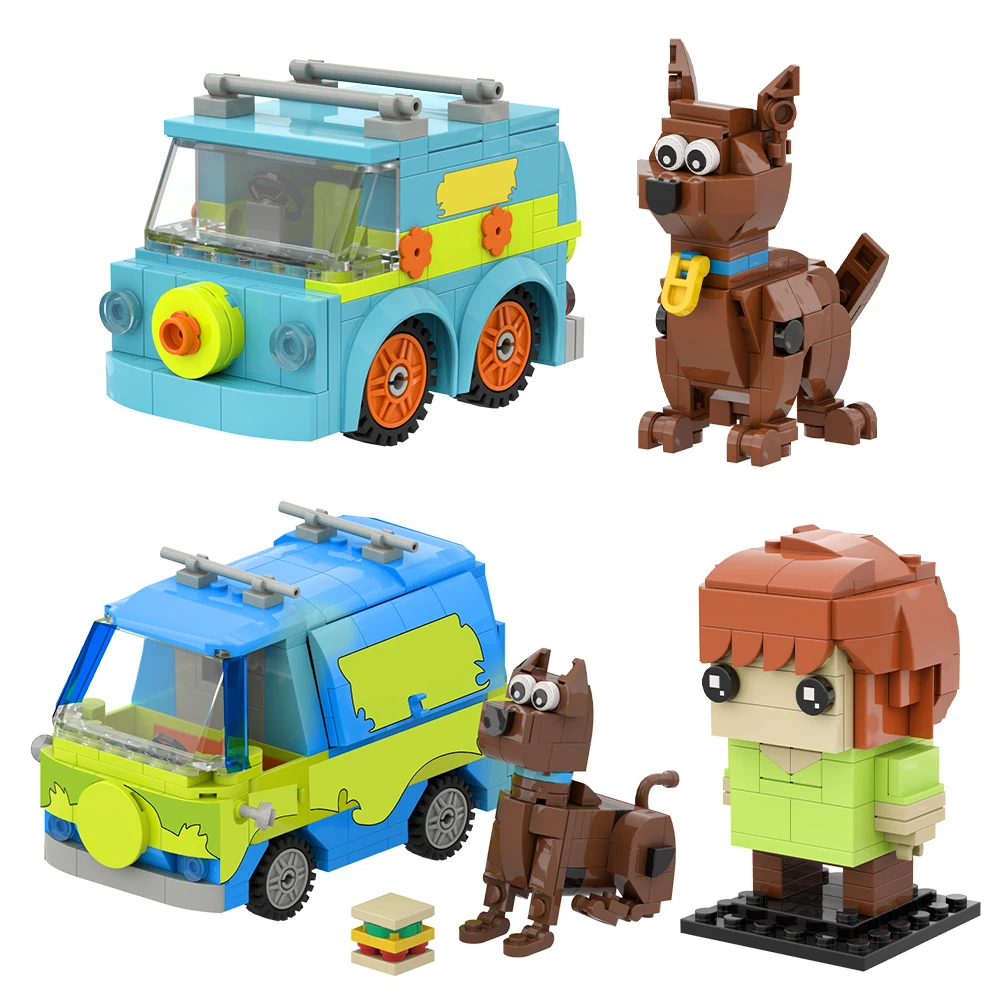 

Фигурки героев MOC Scooed Dooed, загадочная машина, собачий автобус, строительный блок, образовательная сборка, кирпичи, игрушка для детей, Рождественский подарок