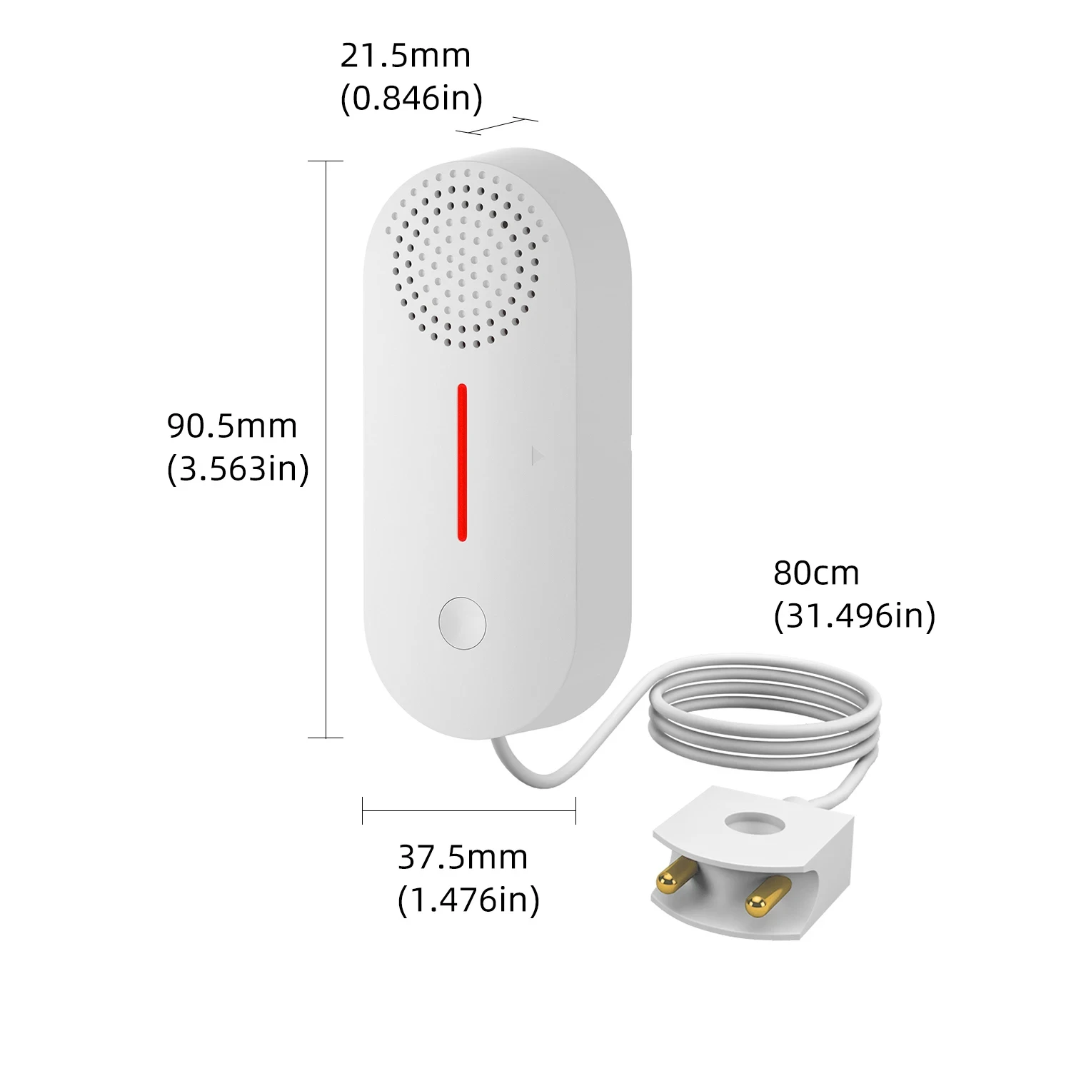 SMARSECUR WIFI Water Leakage Sensor Protection Alarm Detector with siren Smart Life App Power by Tuya