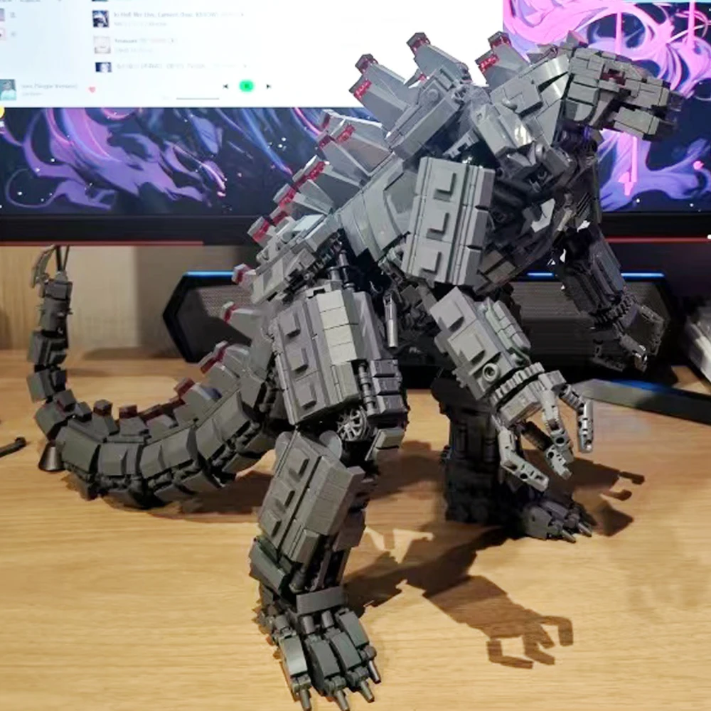 687006   ไอเดียไดโนเสาร์ Monster Moc ของเล่นบล็อกอาคาร God-zilla คริสต์มาสวันเกิดเด็กของขวัญภาพยนตร์เกม 1446 ชิ้น