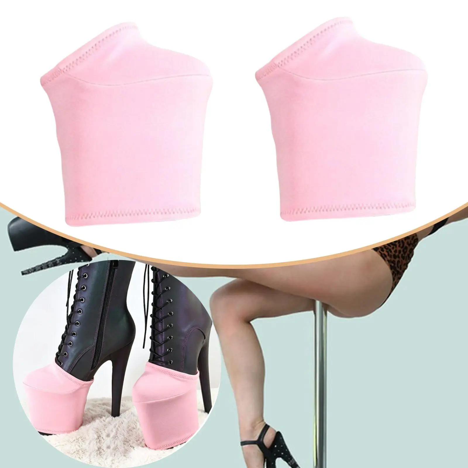 Non Slip Dance Shoes Protectors High Heel Boot Covers Sneaker Decoration for Women Performing Pole Dance Training