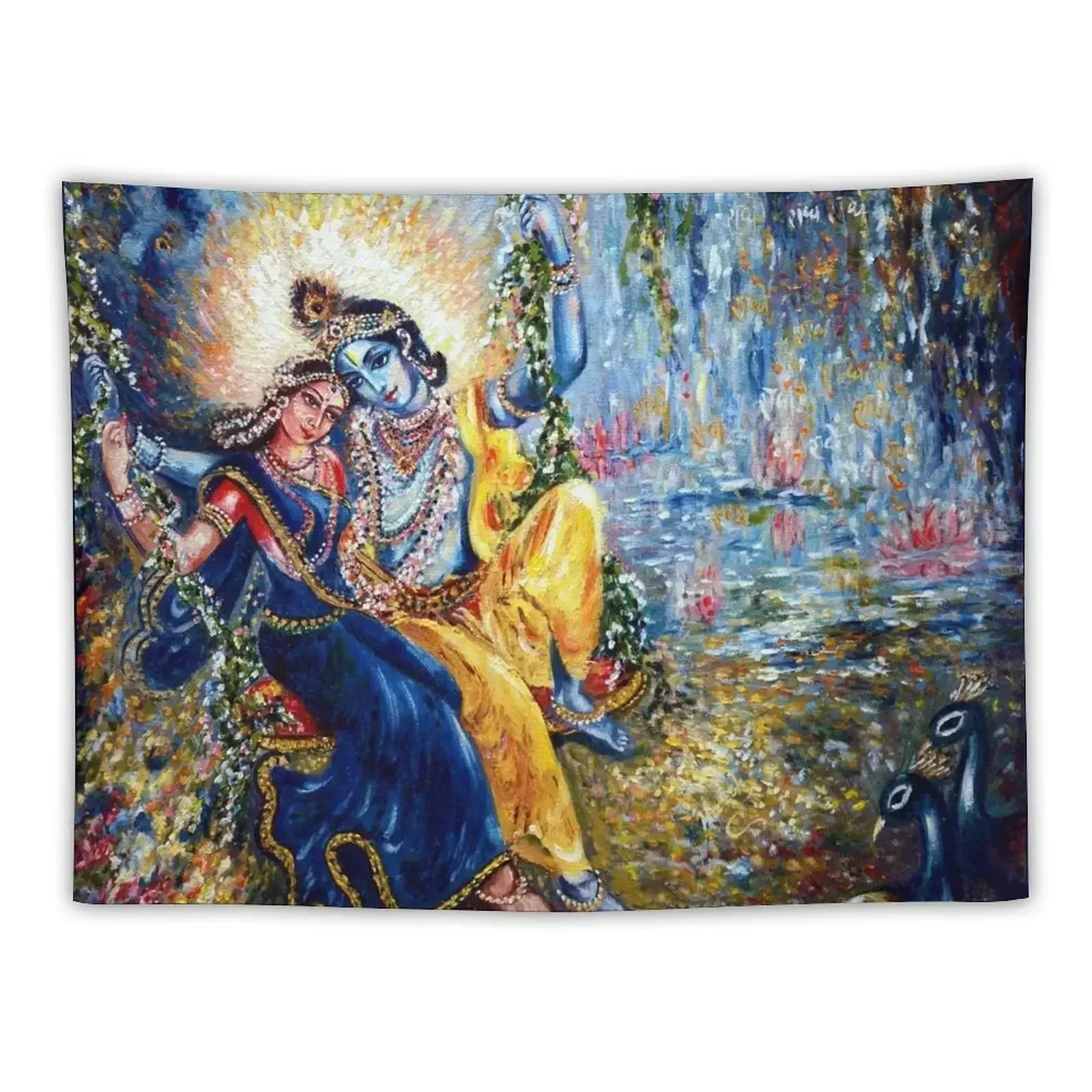 Krishna Leela Tapestry Decorations For Room Aesthetic Decoration Tapete For The Wall Room Design Tapestry