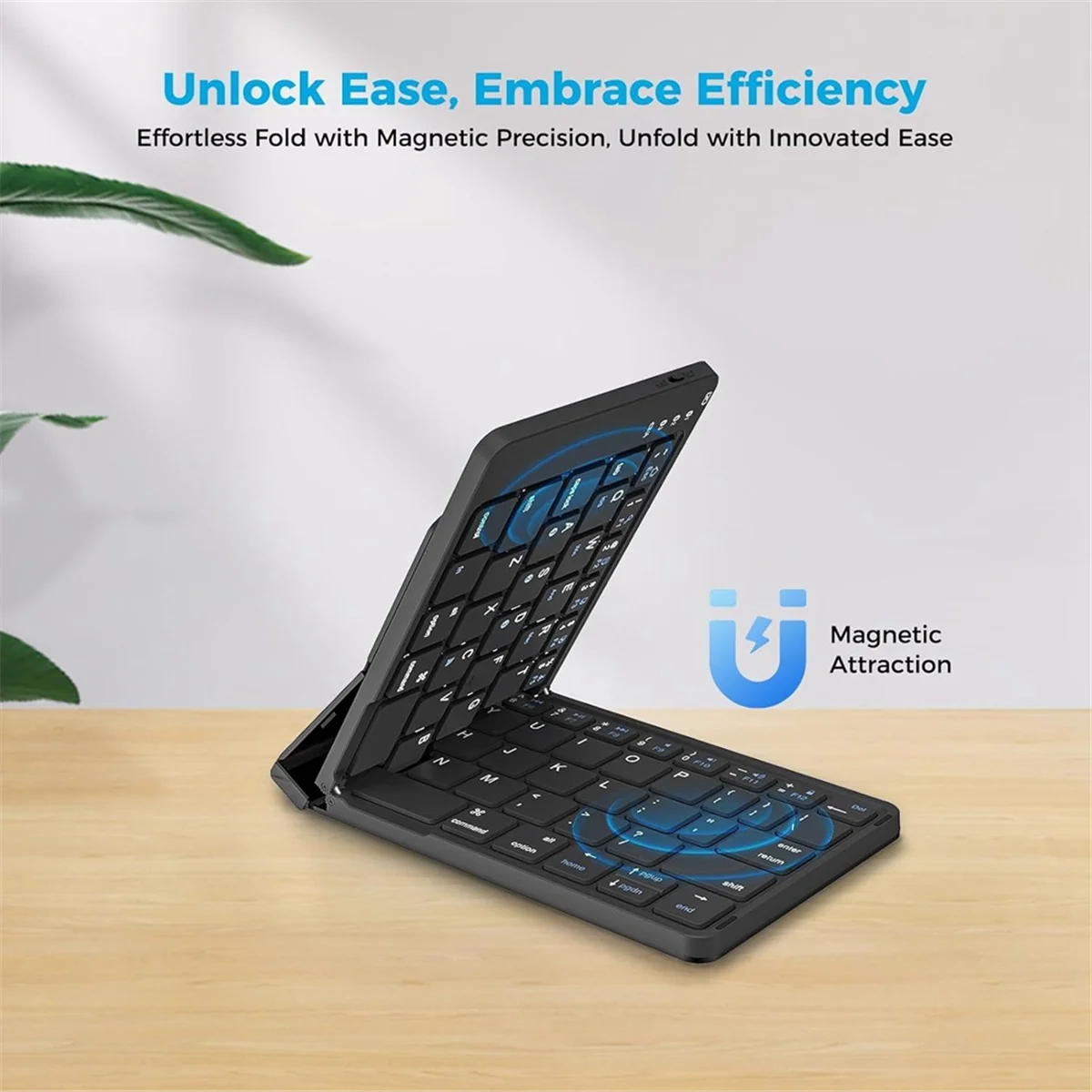 NEW Foldable Bluetooth Keyboard, Universal Folding Keyboard for Mobile Phones and Tablets, Can Easily Switch Up to 3 Devices