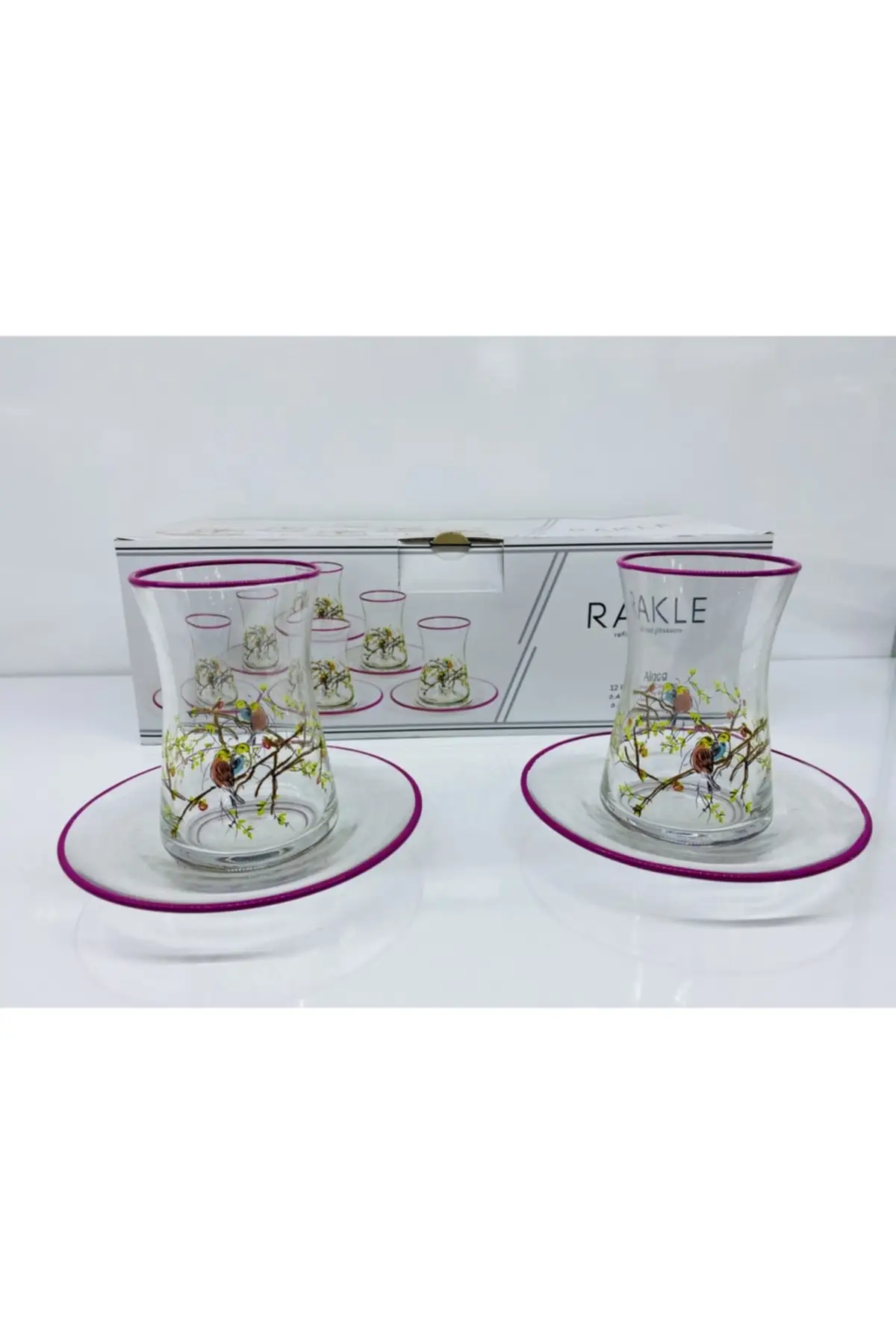 DOLBOVI Alaca Tea set Turkish Tea Glass Cup