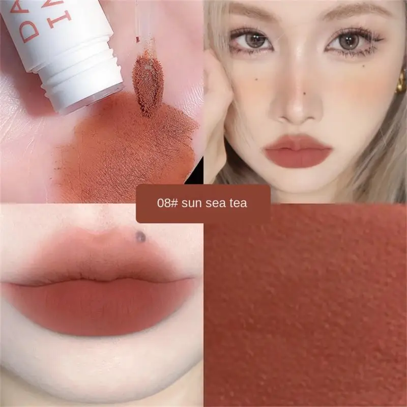 DAIMANPU Lip Mud Lip Gloss Silky Smooth Liquid Lipstick Moisturizing Peach Pink Long Lasting Sexy Lip Tint Makeup Cosmetic New