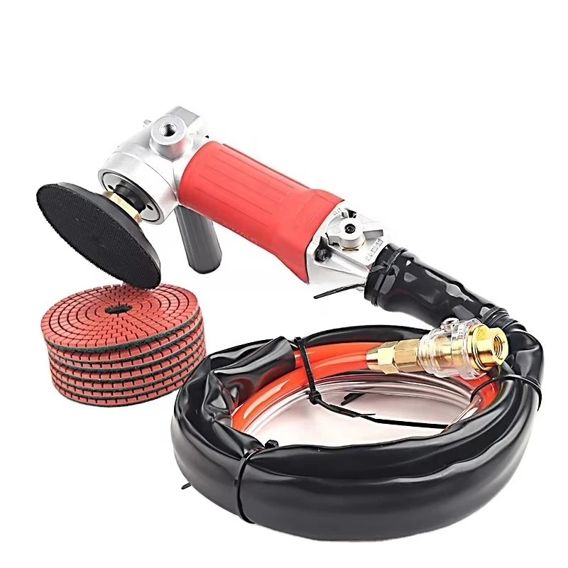4inch Wet Polishing Pneumatic Water Sander Powerful air Grinder Stone Polishing Marble Stone Pneumatic Sander